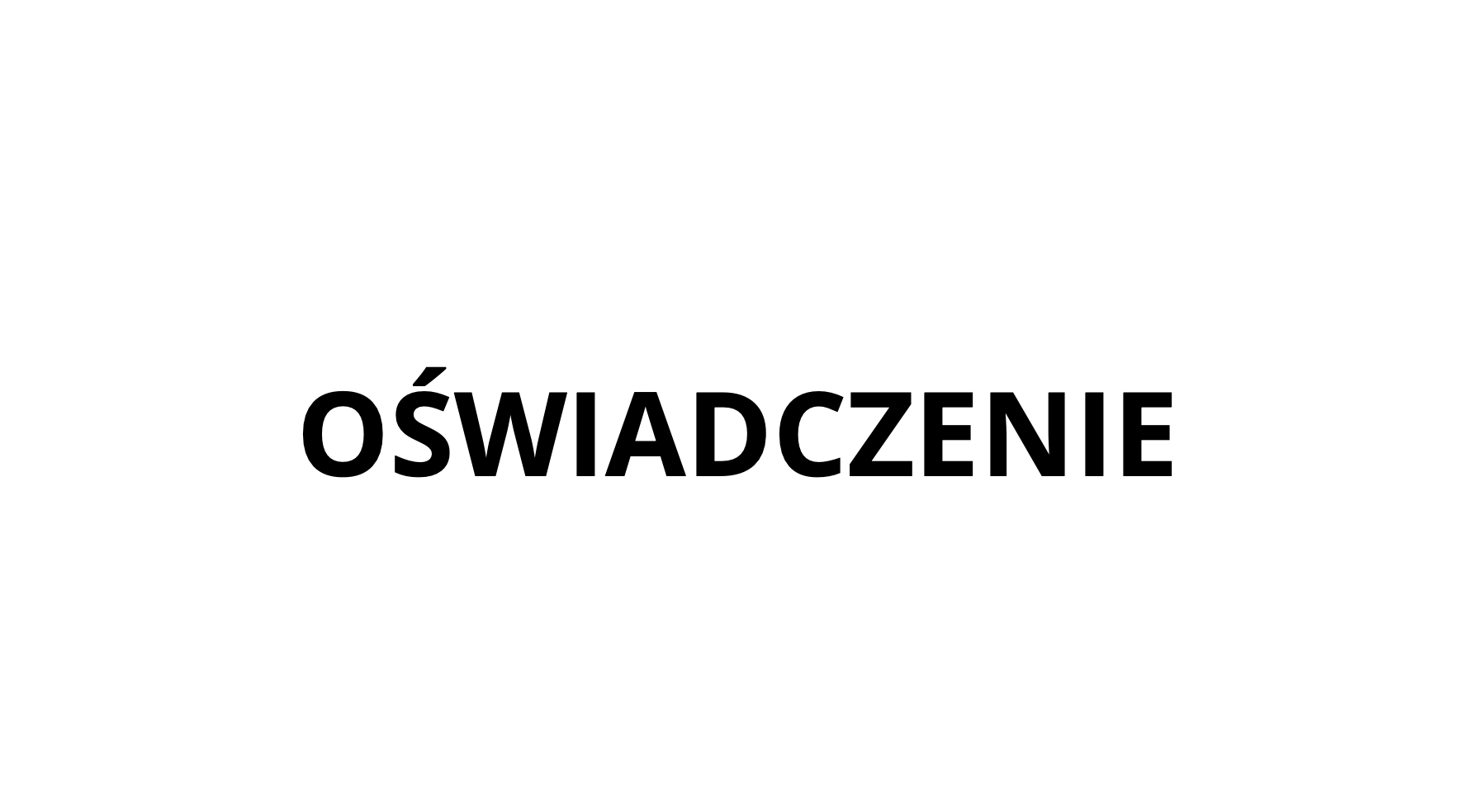 Oświadczenie